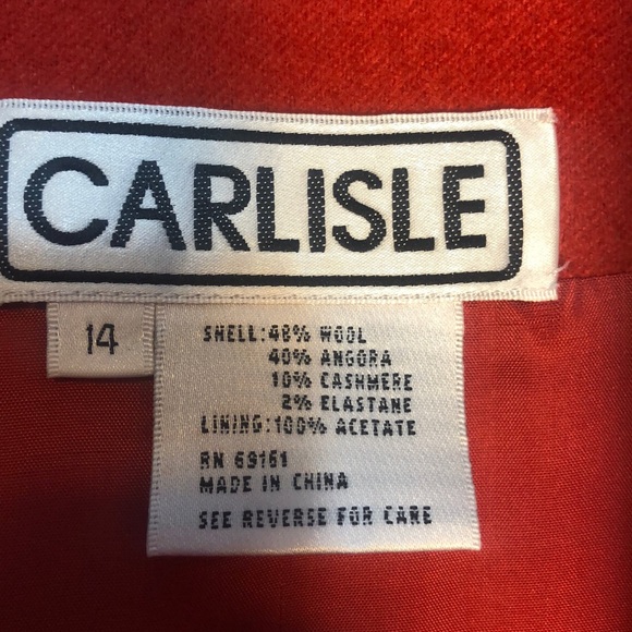 Carlisle Wool Rust Jacket, Size 14 - Picture 6 of 6